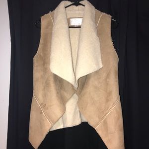 Light brown, faux vest.